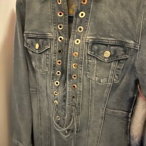 Women's Denim Lace-Up Jacket